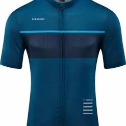 CUBE ATX Trikot Full Zip Kurzarm Blue