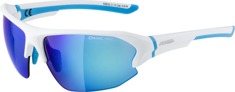 Alpina Sportbrille LYRON HR White Matt-cyan