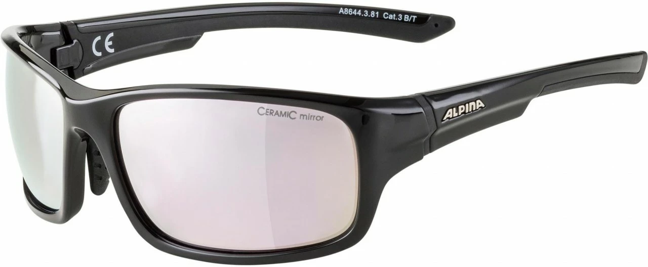 Alpina Sportbrille LYRON S Black / Ceramic Mirror Rose-gold