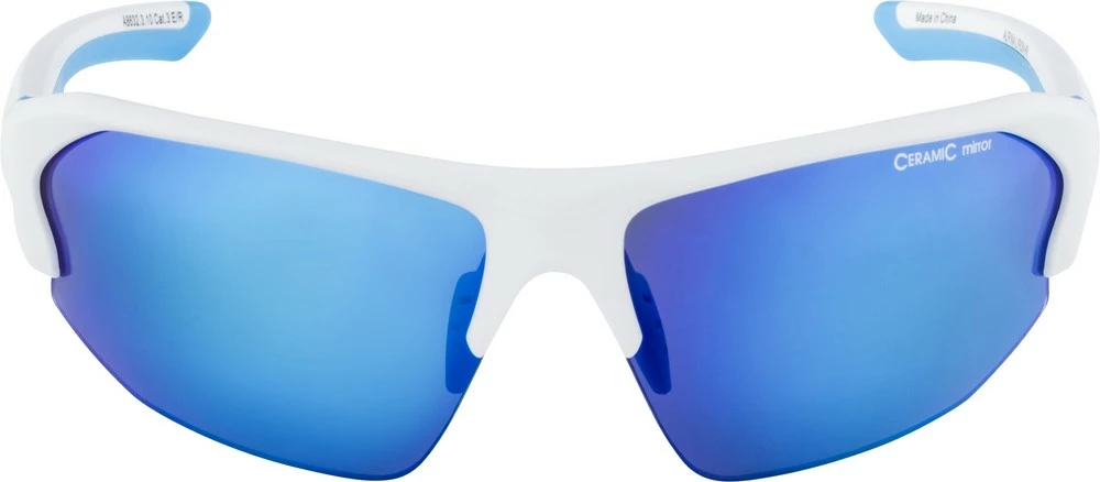 Alpina Sportbrille LYRON HR White Matt-cyan – Bild 2