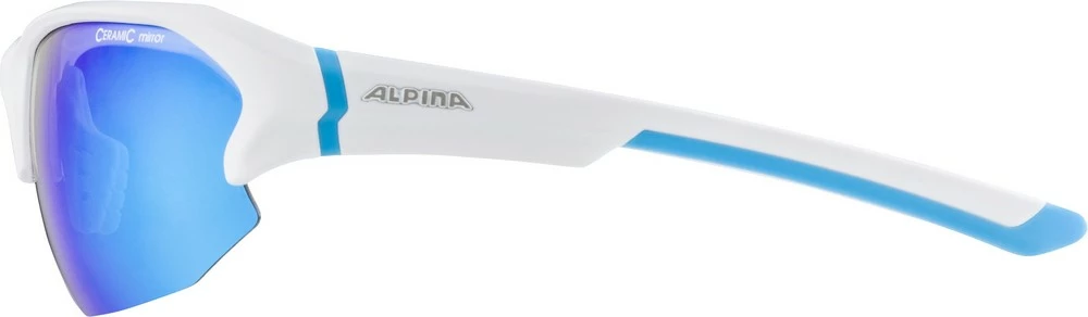 Alpina Sportbrille LYRON HR White Matt-cyan – Bild 3