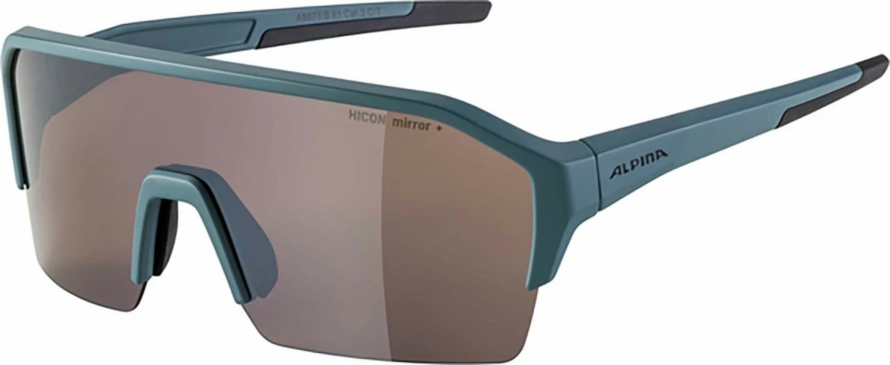 Alpina Sportbrille RAM HR Q-LITE Dirt-blue Matt / Mirror Silver