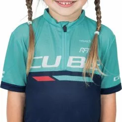 CUBE JUNIOR Teamline Trikot Kurzarm Blue´n´mint