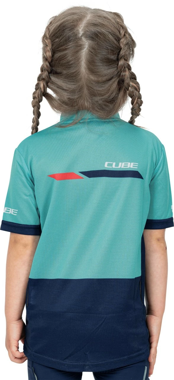 CUBE JUNIOR Teamline Trikot Kurzarm Blue´n´mint – Bild 2