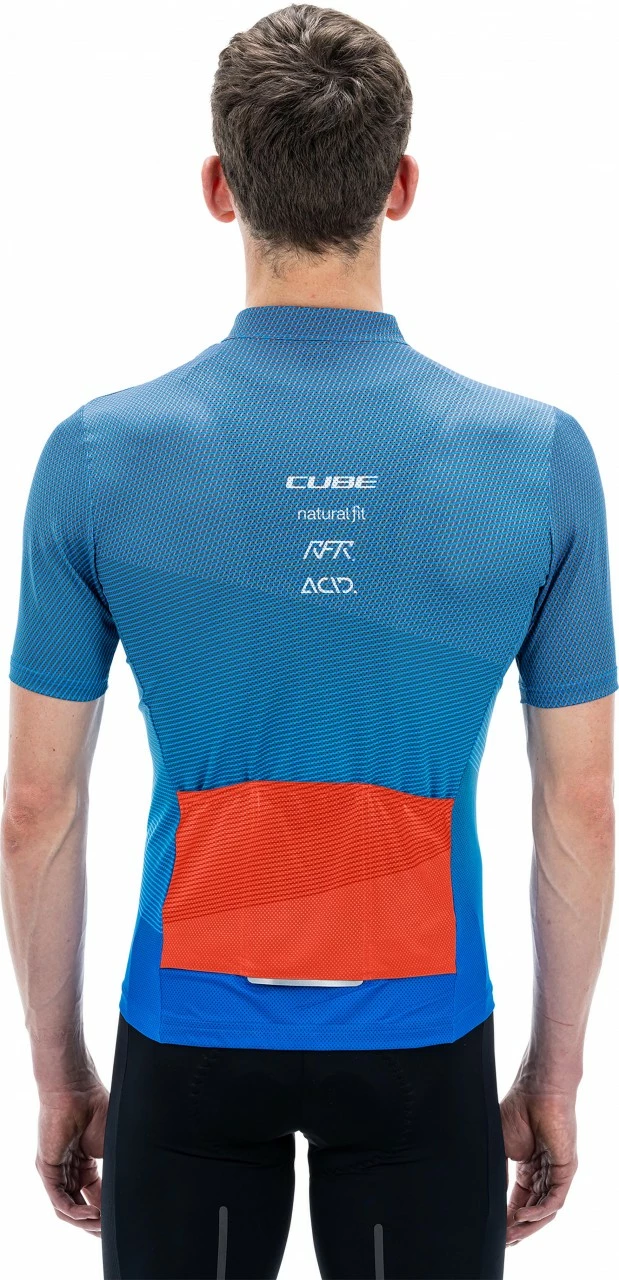 CUBE TEAMLINE Trikot CMPT Kurzarm Blue´n´red´n´grey – Bild 2