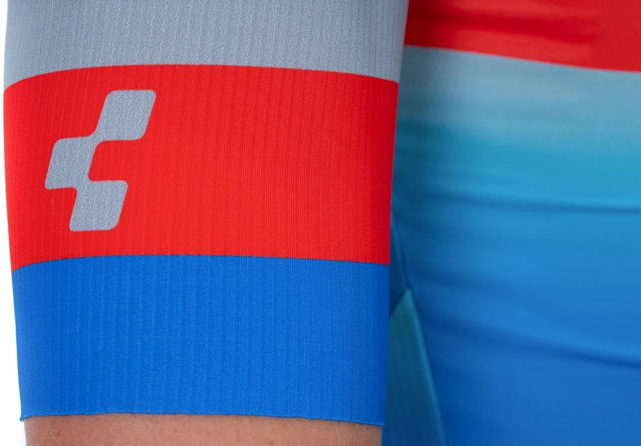 CUBE TEAMLINE Trikot Kurzarm Blue´n´red´n´grey – Bild 4