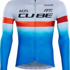 CUBE TEAMLINE Trikot Langarm Blue´n´red´n´grey