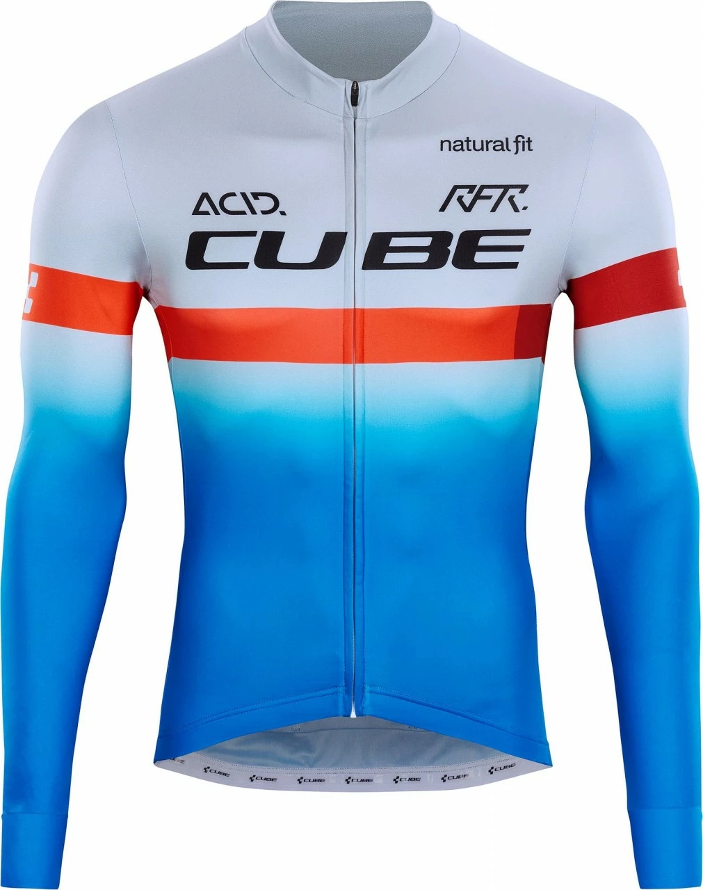 CUBE TEAMLINE Trikot Langarm Blue´n´red´n´grey