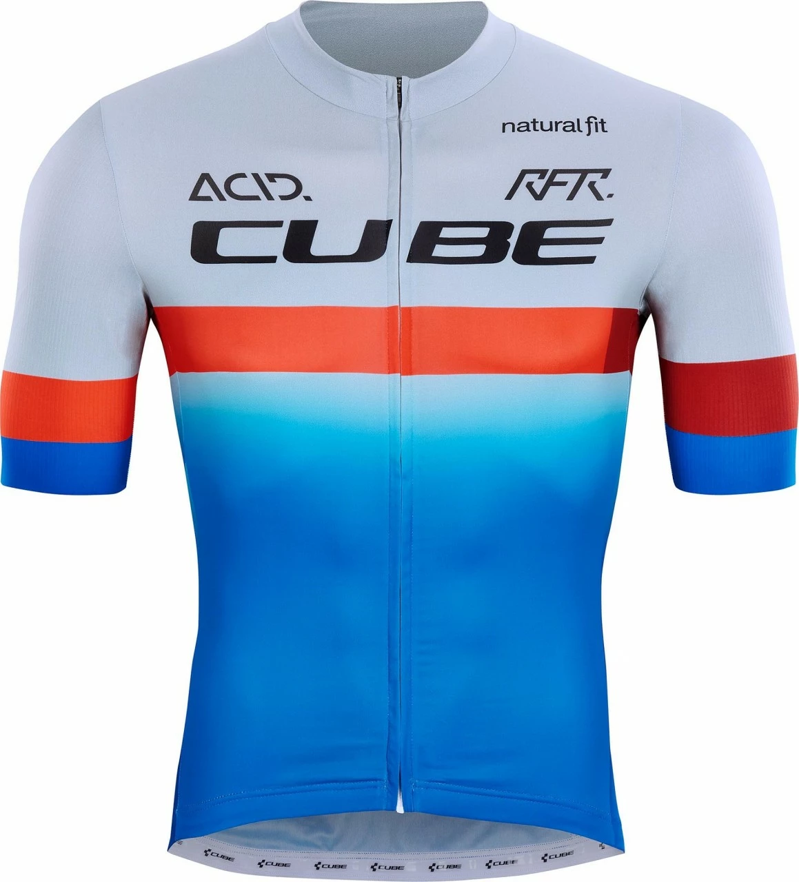 CUBE TEAMLINE Trikot Kurzarm Blue´n´red´n´grey