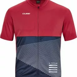 CUBE ATX Trikot Full Zip Kurzarm Red