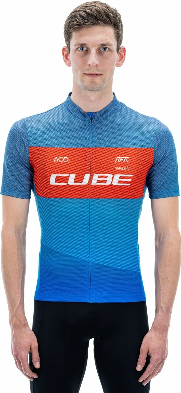 CUBE TEAMLINE Trikot CMPT Kurzarm Blue´n´red´n´grey – Bild 5
