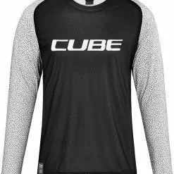 CUBE VERTEX Rundhalstrikot Langarm Black
