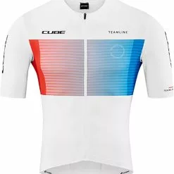 CUBE TEAMLINE Trikot Kurzarm White´n´blue´n´red
