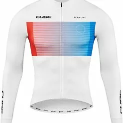 CUBE TEAMLINE Trikot Langarm White´n´blue´n´red