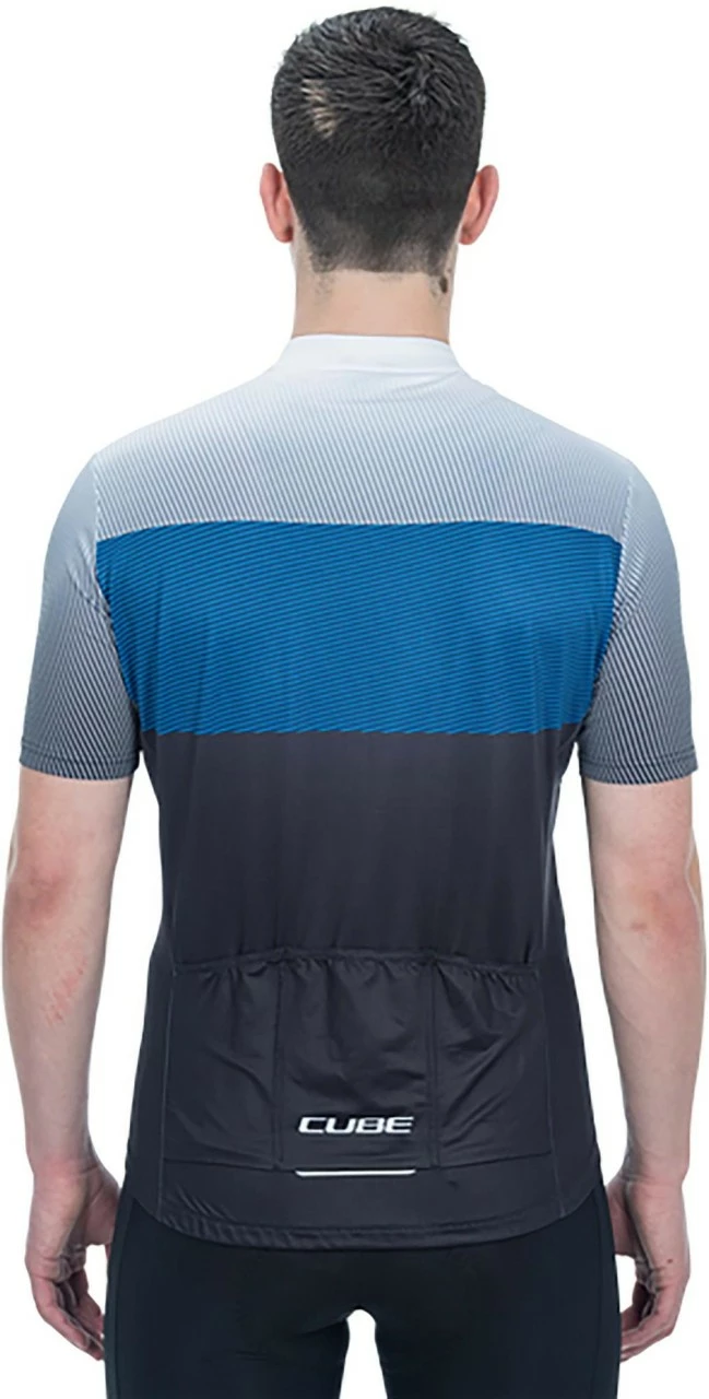 CUBE TEAMLINE Trikot CMPT Kurzarm Black´n´blue´grey – Bild 3